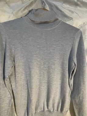 Classic Grey Turtleneck Sweater -
